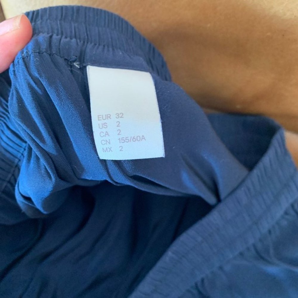 Silky blue slit midi maxi skirt - Picture 12 of 12